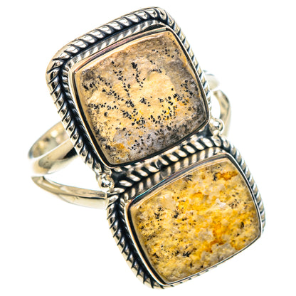 Germany Psilomelane Dendrite Rings handcrafted by Ana Silver Co - RING93052