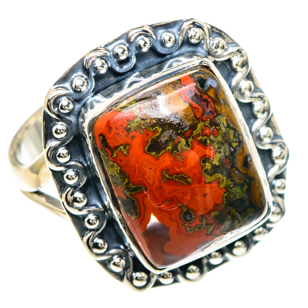 Morocco Agate Rings handcrafted by Ana Silver Co - RING93071