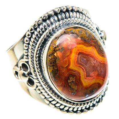 Crazy Lace Agate Rings handcrafted by Ana Silver Co - RING93072