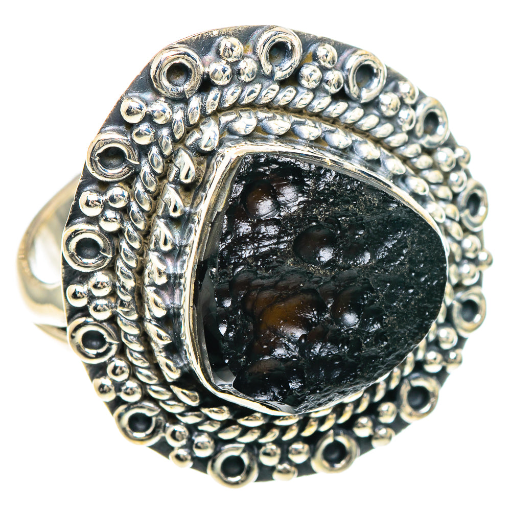 Tektite Rings handcrafted by Ana Silver Co - RING93078 - Photo 2
