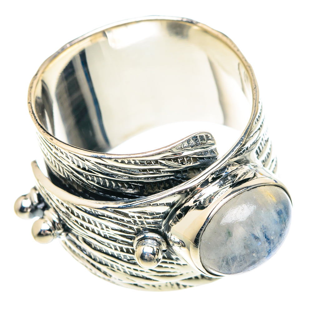 Rainbow Moonstone Rings handcrafted by Ana Silver Co - RING93081