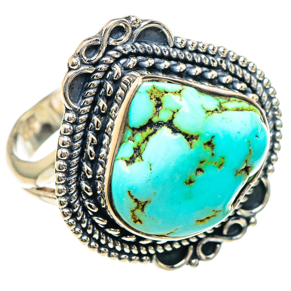 Tibetan Turquoise Rings handcrafted by Ana Silver Co - RING93082