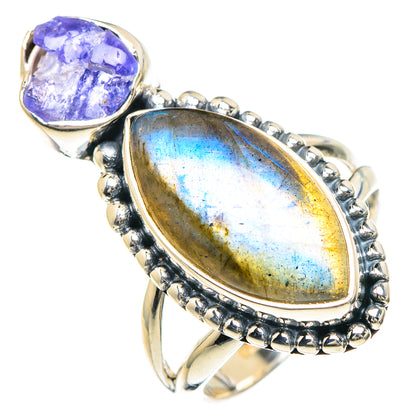Labradorite Rings handcrafted by Ana Silver Co - RING93095