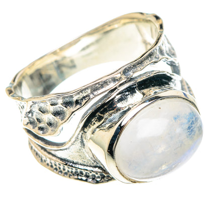 Rainbow Moonstone Rings handcrafted by Ana Silver Co - RING93112
