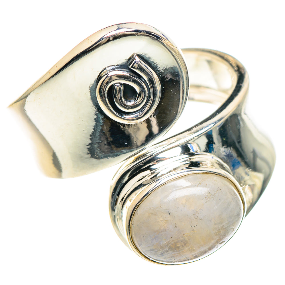 Rainbow Moonstone Rings handcrafted by Ana Silver Co - RING93113