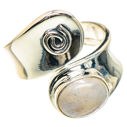 Rainbow Moonstone Rings handcrafted by Ana Silver Co - RING93113