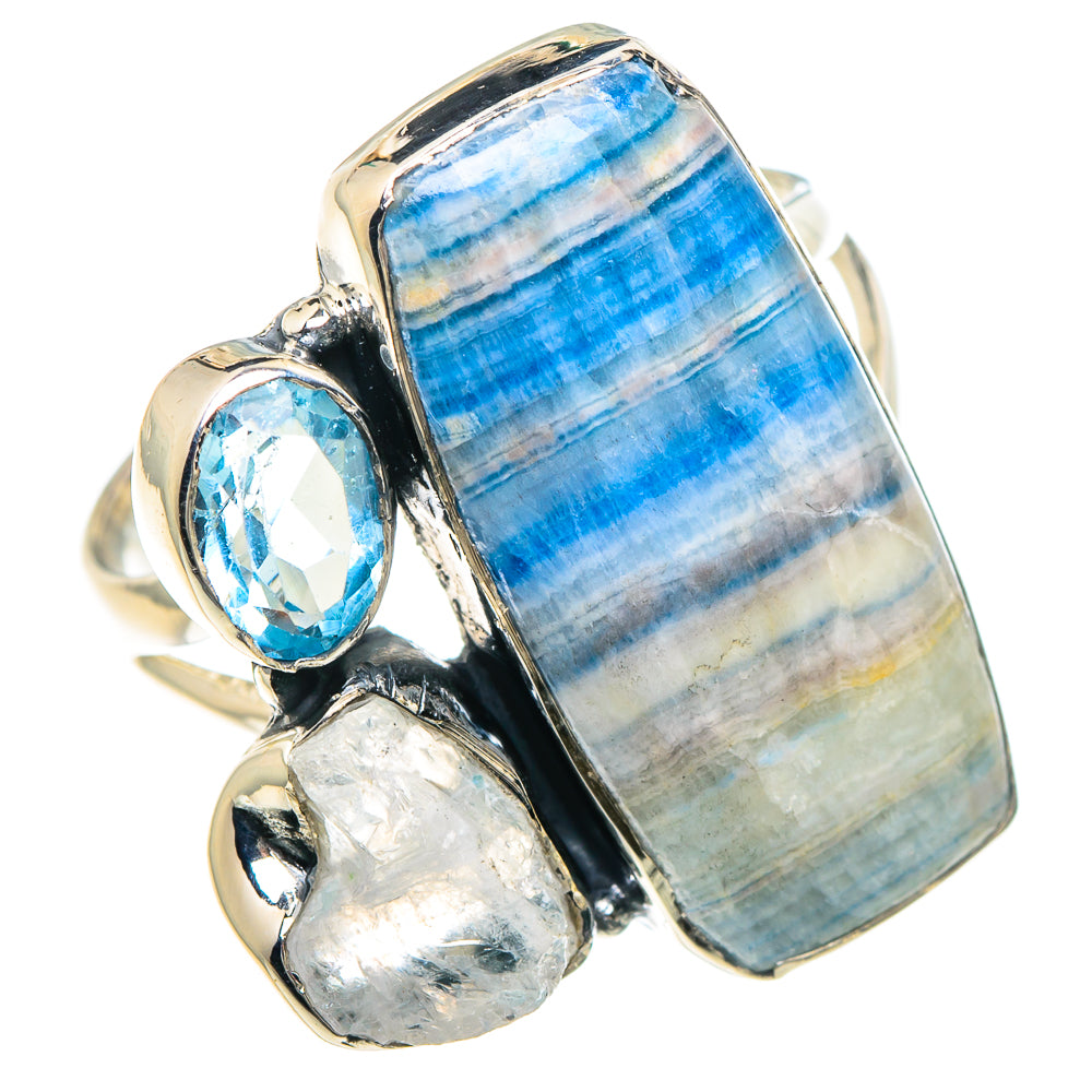 Blue Scheelite Rings handcrafted by Ana Silver Co - RING93117