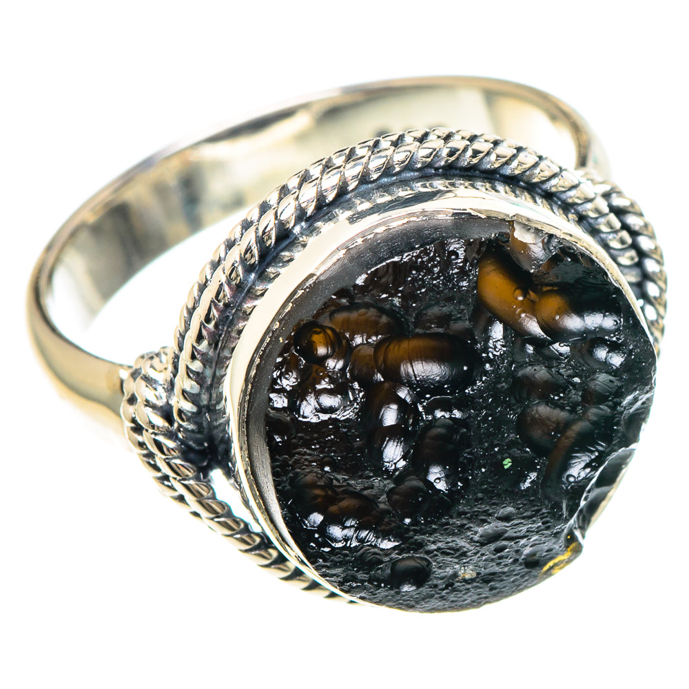 Tektite Rings handcrafted by Ana Silver Co - RING93131 - Photo 2