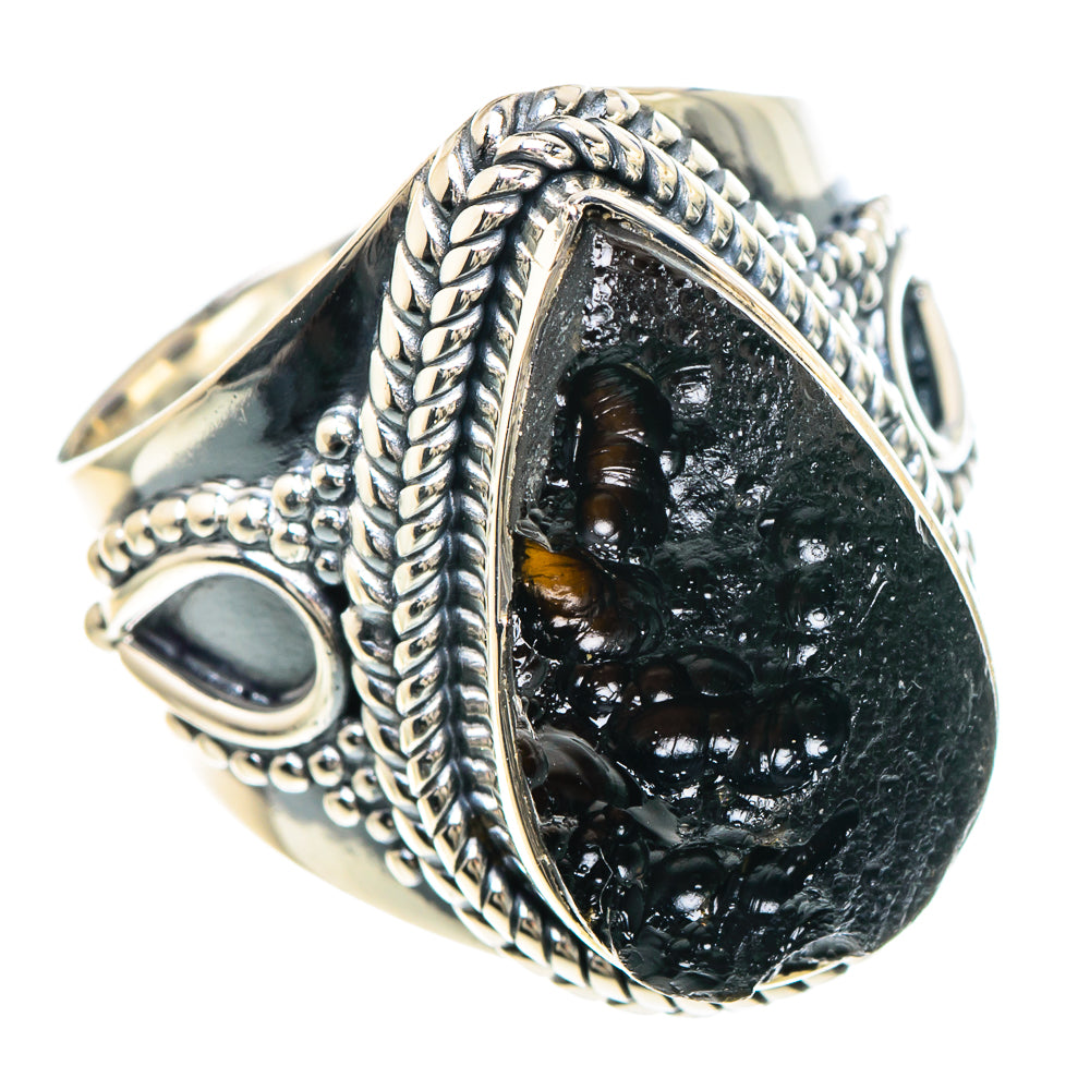 Tektite Rings handcrafted by Ana Silver Co - RING93132 - Photo 2