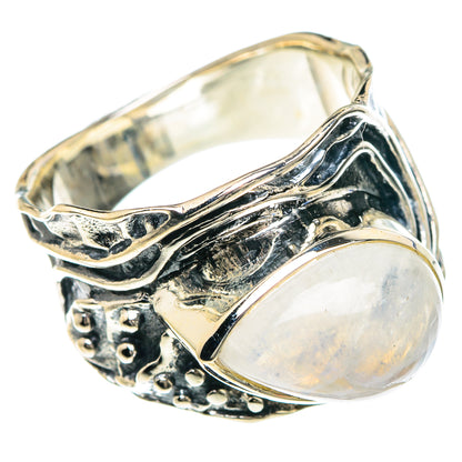 Rainbow Moonstone Rings handcrafted by Ana Silver Co - RING93135