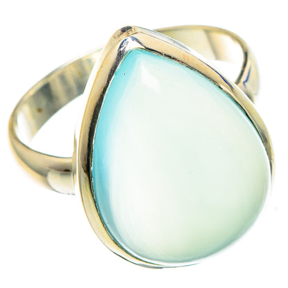 Aqua Chalcedony Rings handcrafted by Ana Silver Co - RING93136