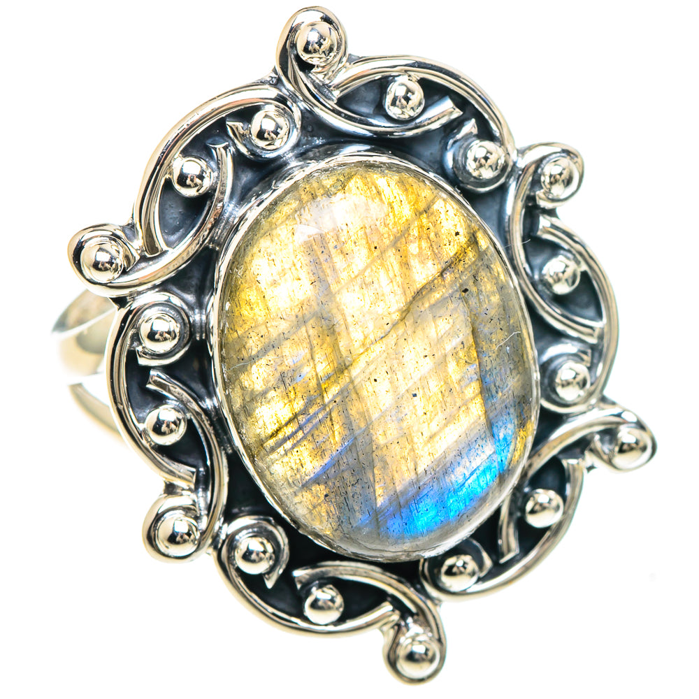 Labradorite Rings handcrafted by Ana Silver Co - RING93140