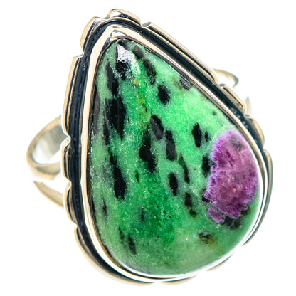 Ruby Zoisite Rings handcrafted by Ana Silver Co - RING93153