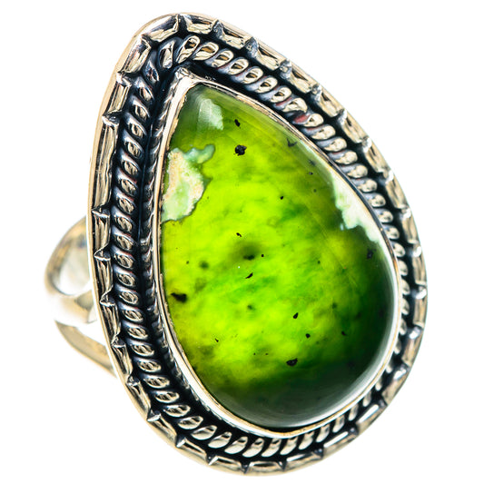 Australian Green Opal Rings handcrafted by Ana Silver Co - RING93180