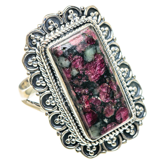 Russian Eudialyte Rings handcrafted by Ana Silver Co - RING93189