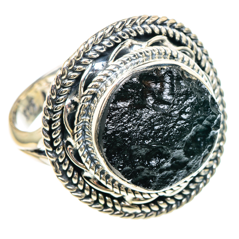 Tektite Rings handcrafted by Ana Silver Co - RING93193 - Photo 2