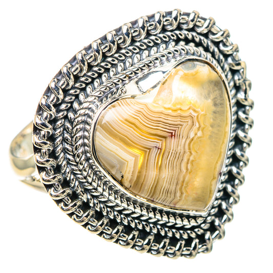 Laguna Lace Agate Rings handcrafted by Ana Silver Co - RING93198