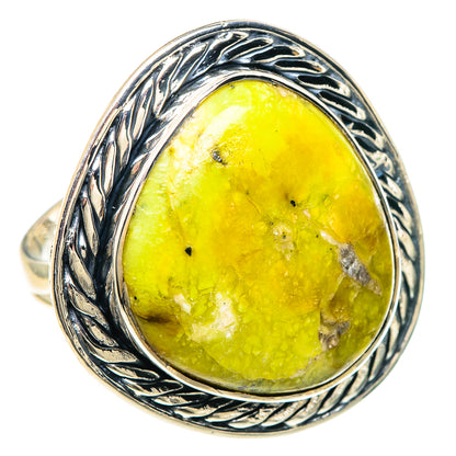 African Green Opal Rings handcrafted by Ana Silver Co - RING93205