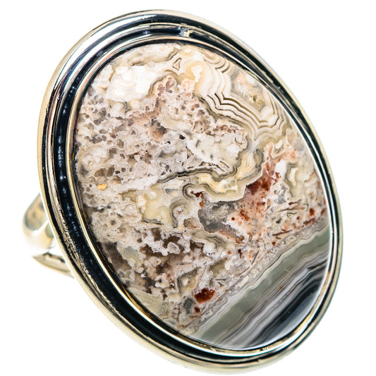 Laguna Lace Agate Rings handcrafted by Ana Silver Co - RING93229