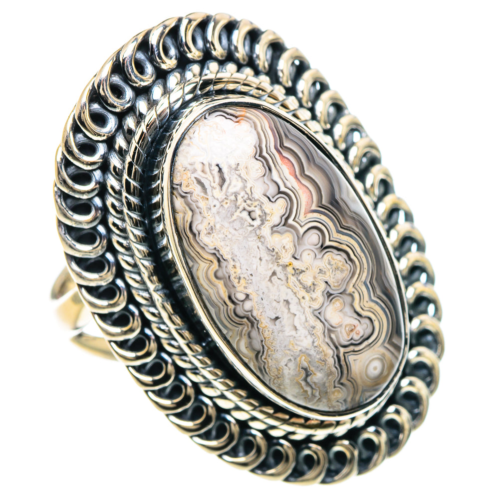 Laguna Lace Agate Rings handcrafted by Ana Silver Co - RING93230 - Photo 2