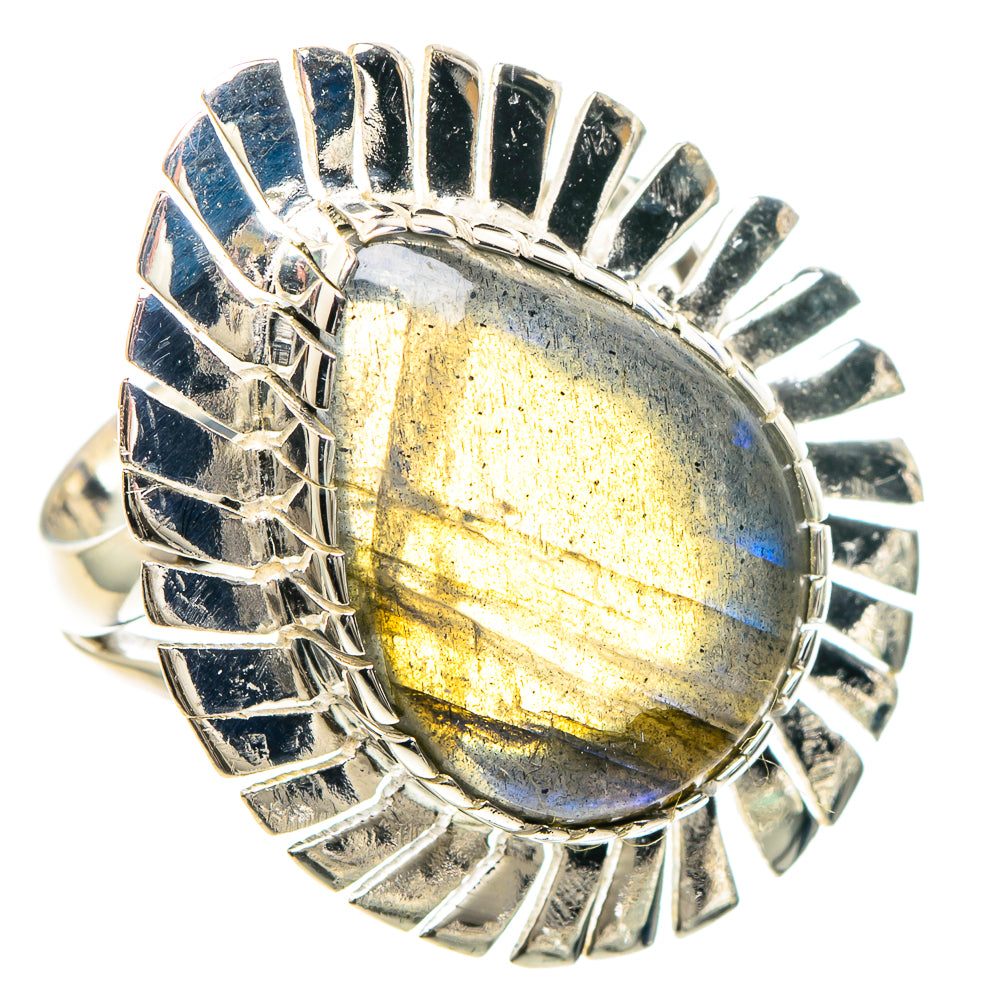 Labradorite Rings handcrafted by Ana Silver Co - RING93238 - Photo 2