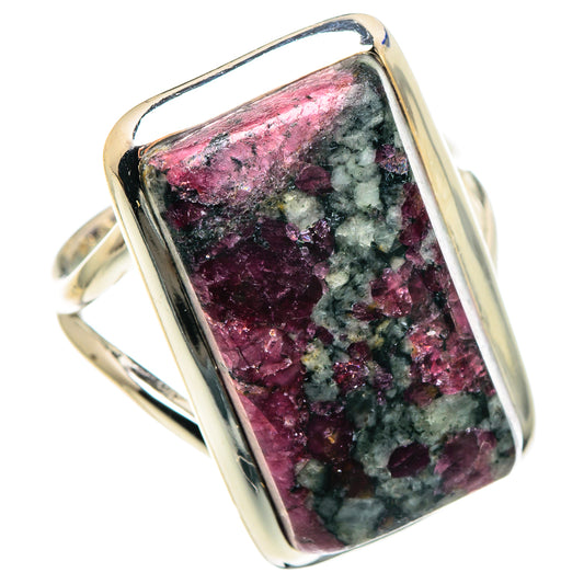 Russian Eudialyte Rings handcrafted by Ana Silver Co - RING93256