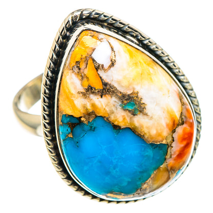 Spiny Oyster Turquoise Rings handcrafted by Ana Silver Co - RING93263