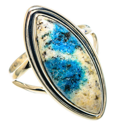K2 Blue Azurite Rings handcrafted by Ana Silver Co - RING93265