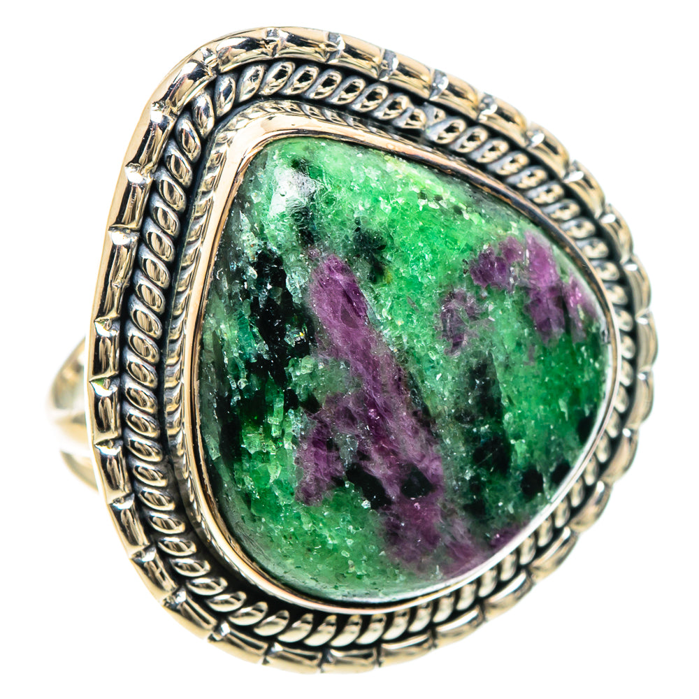 Ruby Zoisite Rings handcrafted by Ana Silver Co - RING93270