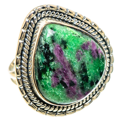 Ruby Zoisite Rings handcrafted by Ana Silver Co - RING93270