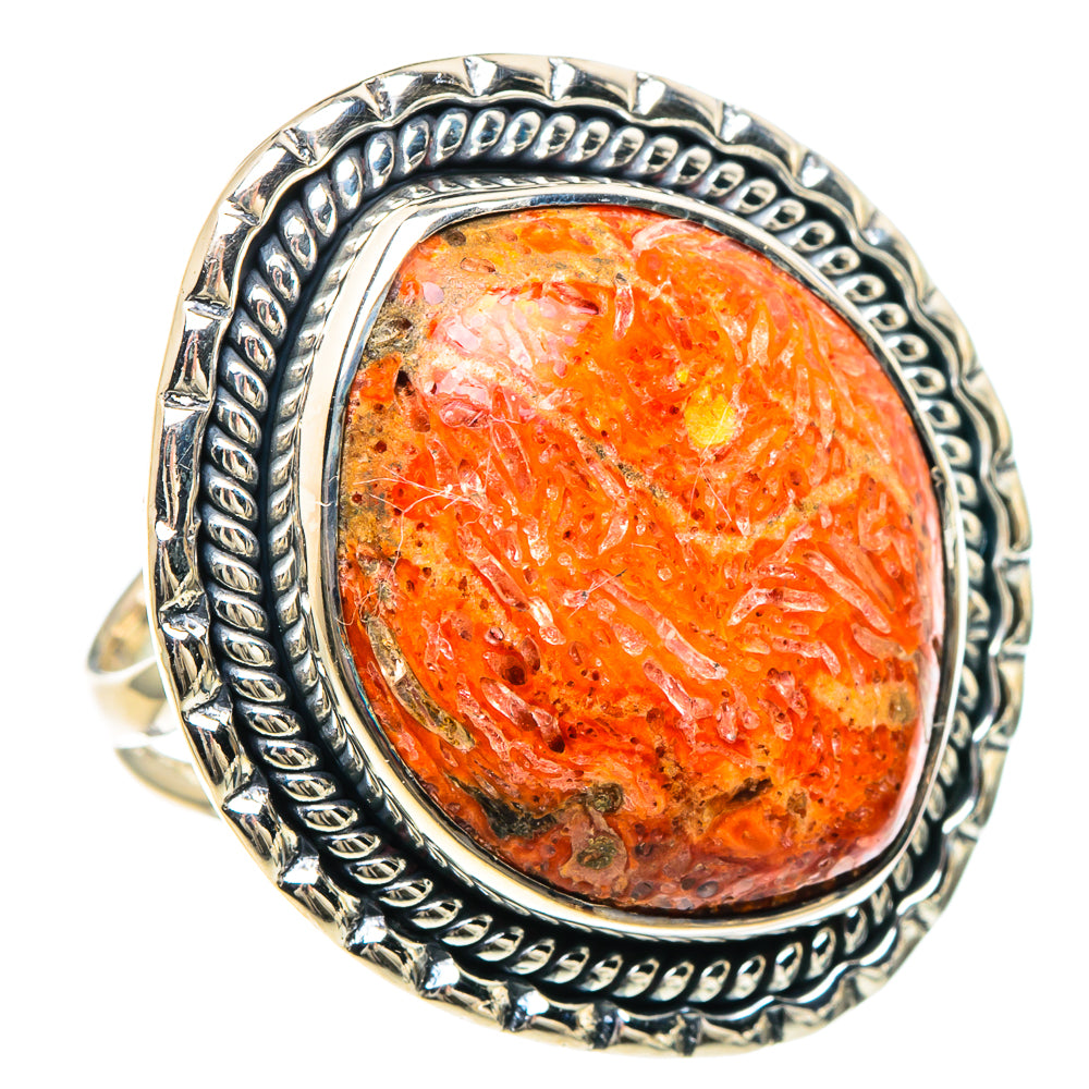 Sponge Coral Rings handcrafted by Ana Silver Co - RING93274 - Photo 2