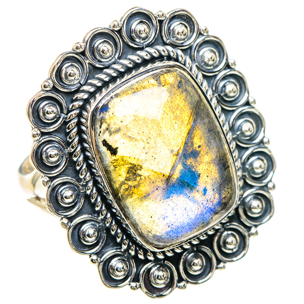 Labradorite Rings handcrafted by Ana Silver Co - RING93287