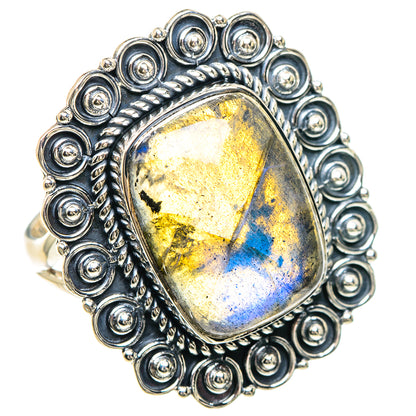 Labradorite Rings handcrafted by Ana Silver Co - RING93287