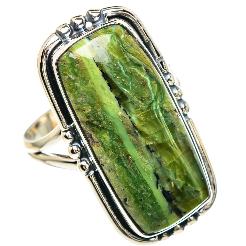 Serpentine Stone Rings handcrafted by Ana Silver Co - RING93289