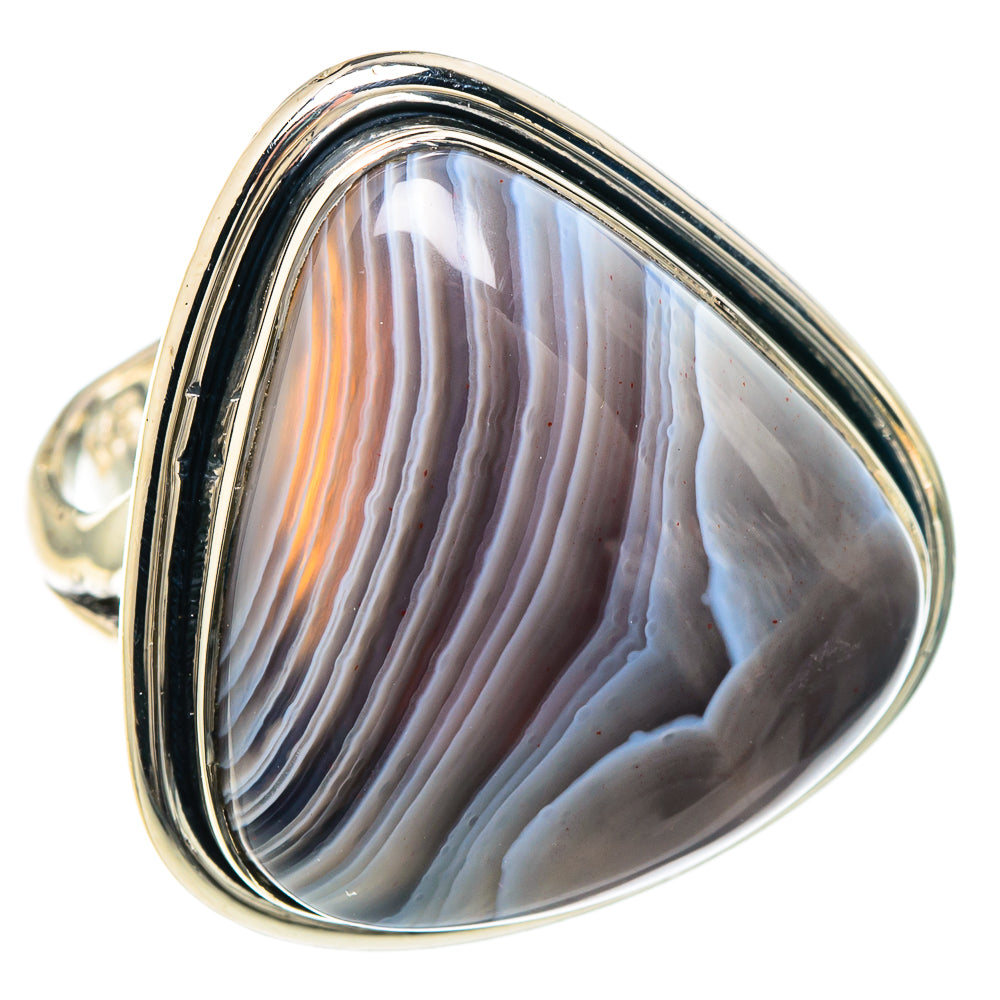 Botswana Agate Rings handcrafted by Ana Silver Co - RING93291