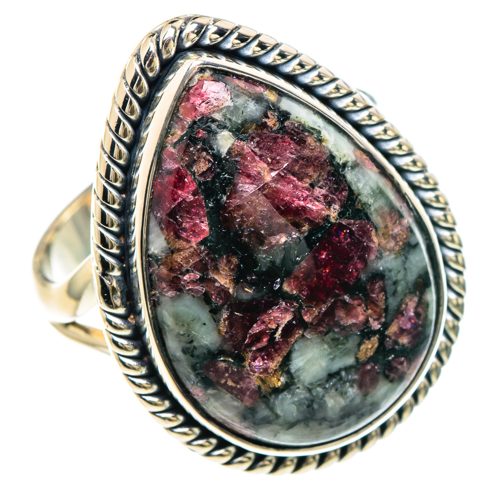 Russian Eudialyte Rings handcrafted by Ana Silver Co - RING93317