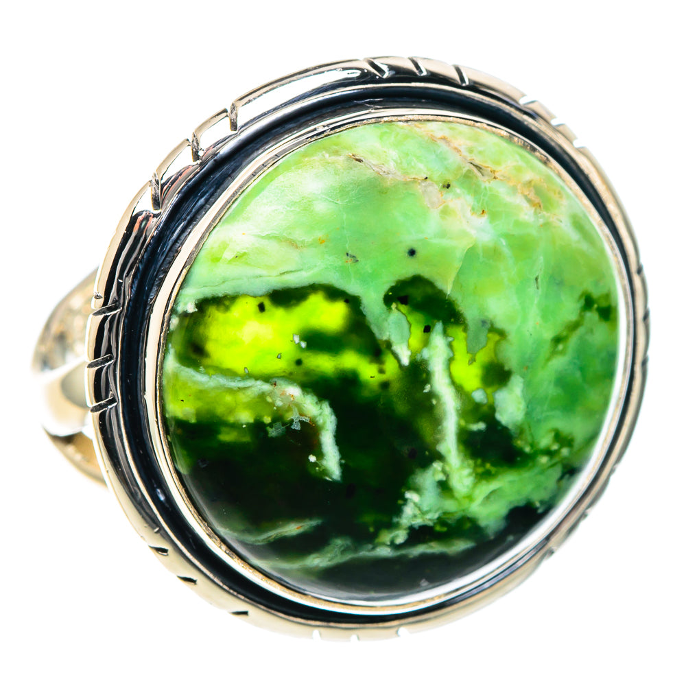 Australian Green Opal Rings handcrafted by Ana Silver Co - RING93323