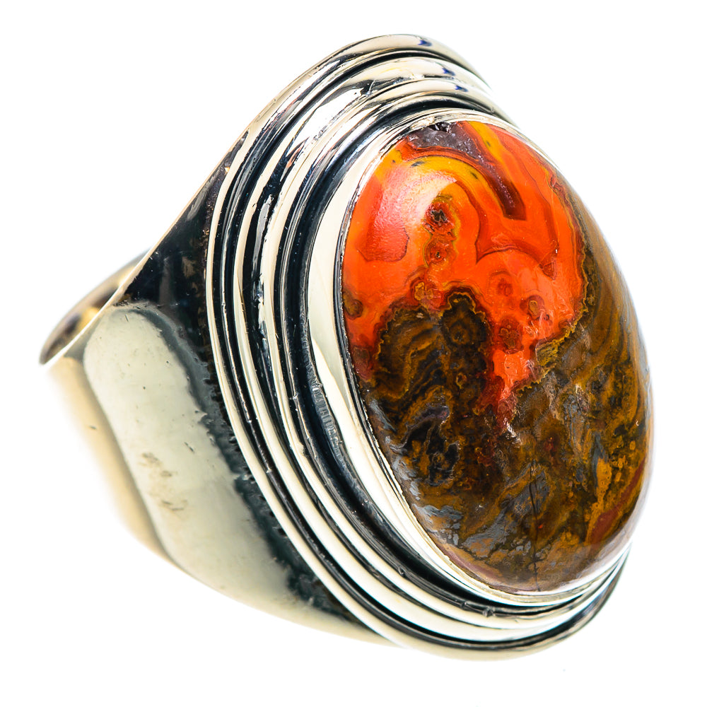 Crazy Lace Agate Rings handcrafted by Ana Silver Co - RING93347