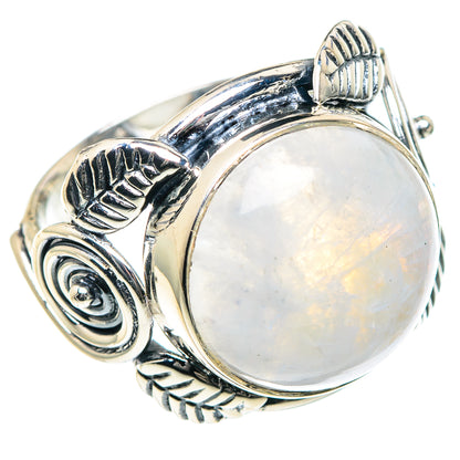 Rainbow Moonstone Rings handcrafted by Ana Silver Co - RING93357