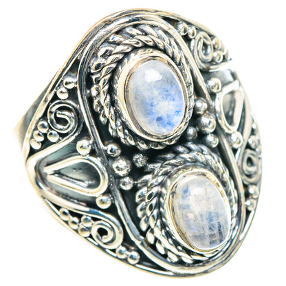 Rainbow Moonstone Rings handcrafted by Ana Silver Co - RING93374