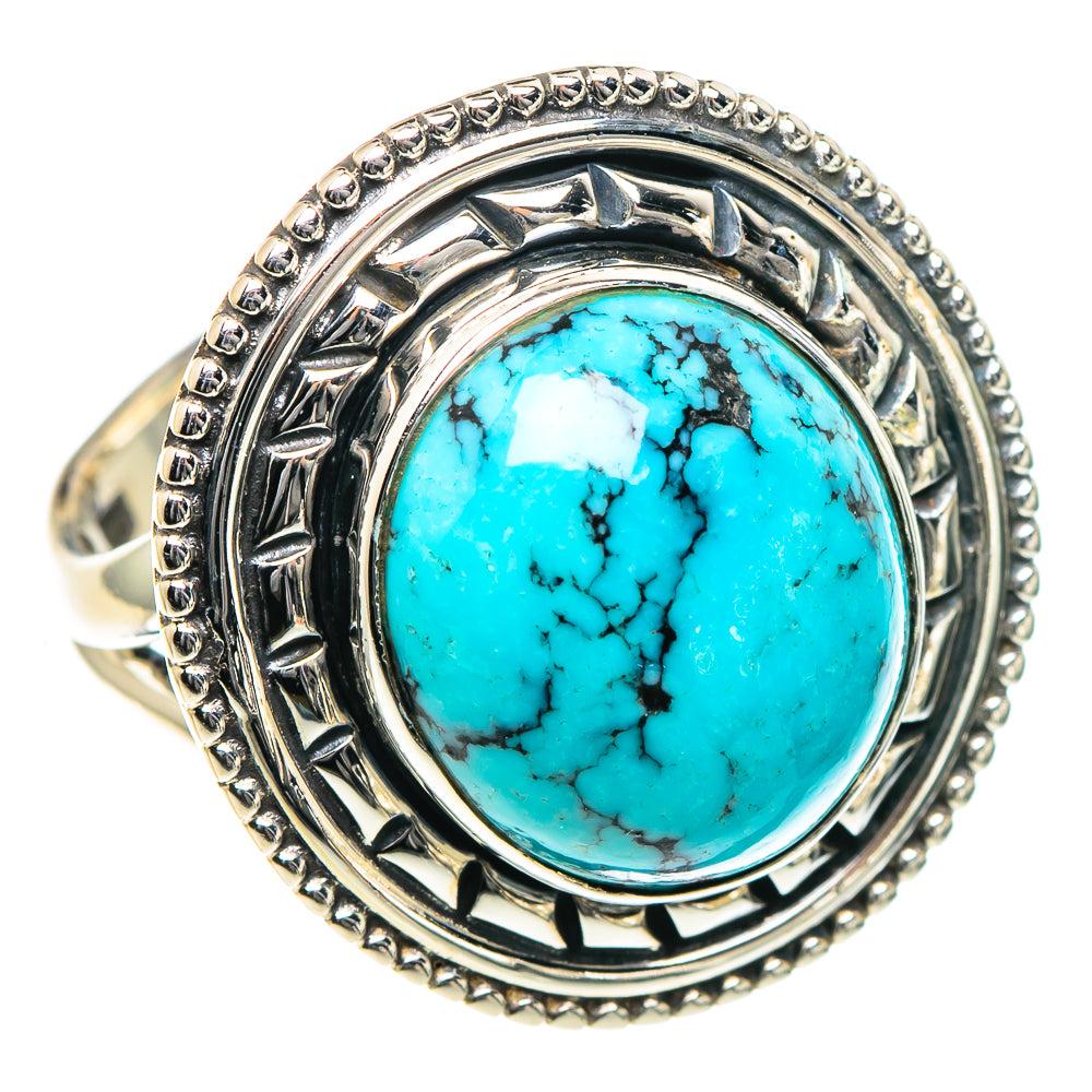 Tibetan Turquoise Rings handcrafted by Ana Silver Co - RING93382
