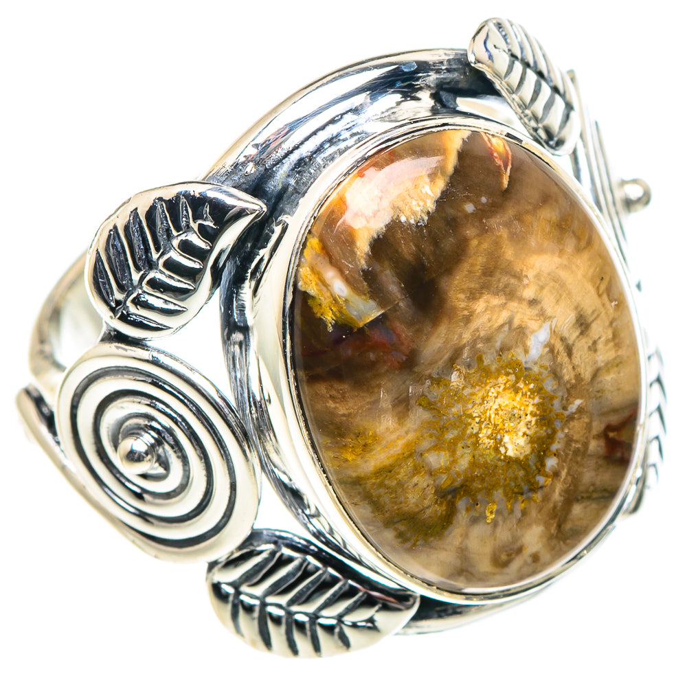 Petrified Wood Jasper Rings handcrafted by Ana Silver Co - RING93389 - Photo 2