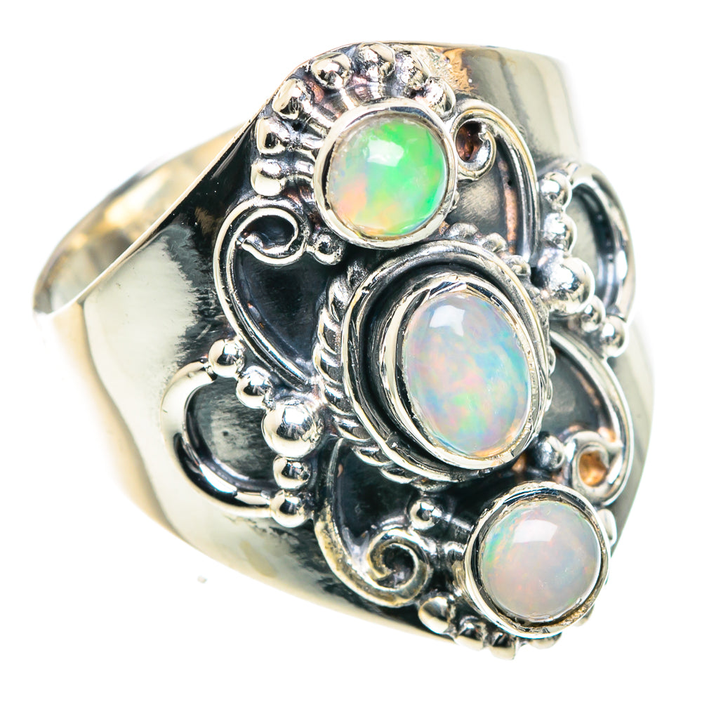 Ethiopian Opal Rings handcrafted by Ana Silver Co - RING93396