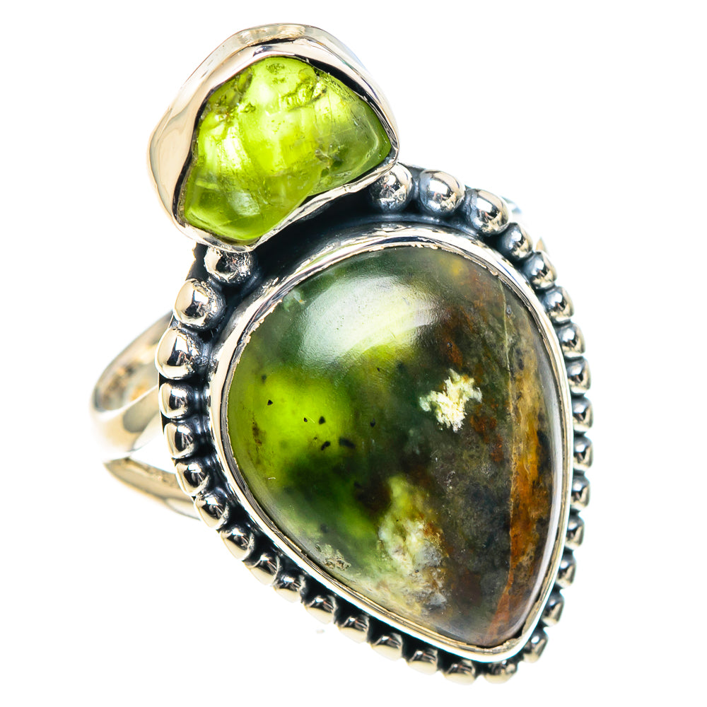 Australian Green Opal Rings handcrafted by Ana Silver Co - RING93406