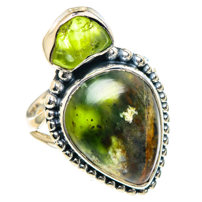 Australian Green Opal Rings handcrafted by Ana Silver Co - RING93406