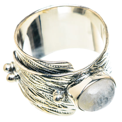 Rainbow Moonstone Rings handcrafted by Ana Silver Co - RING93427