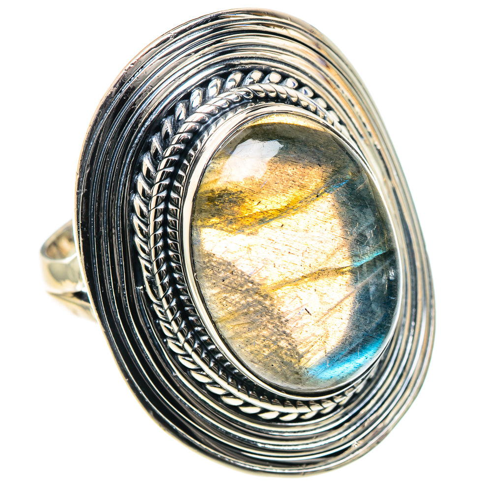 Labradorite Rings handcrafted by Ana Silver Co - RING93440