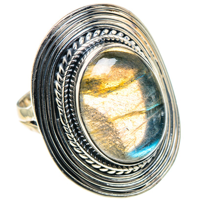 Labradorite Rings handcrafted by Ana Silver Co - RING93440