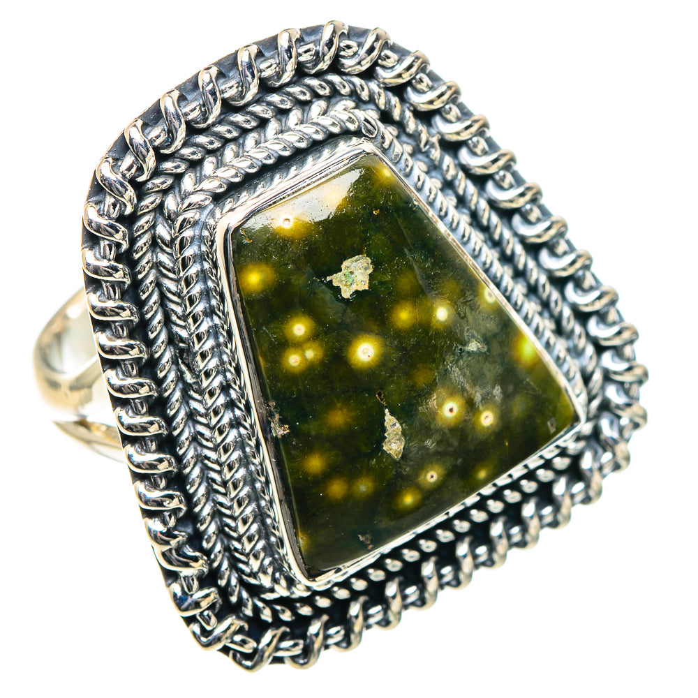 Ocean Jasper Rings handcrafted by Ana Silver Co - RING93447 - Photo 2