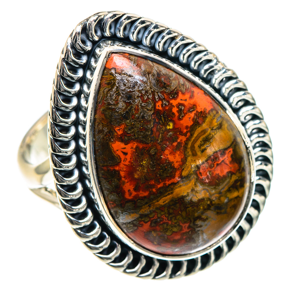 Morocco Agate Rings handcrafted by Ana Silver Co - RING93451 - Photo 2